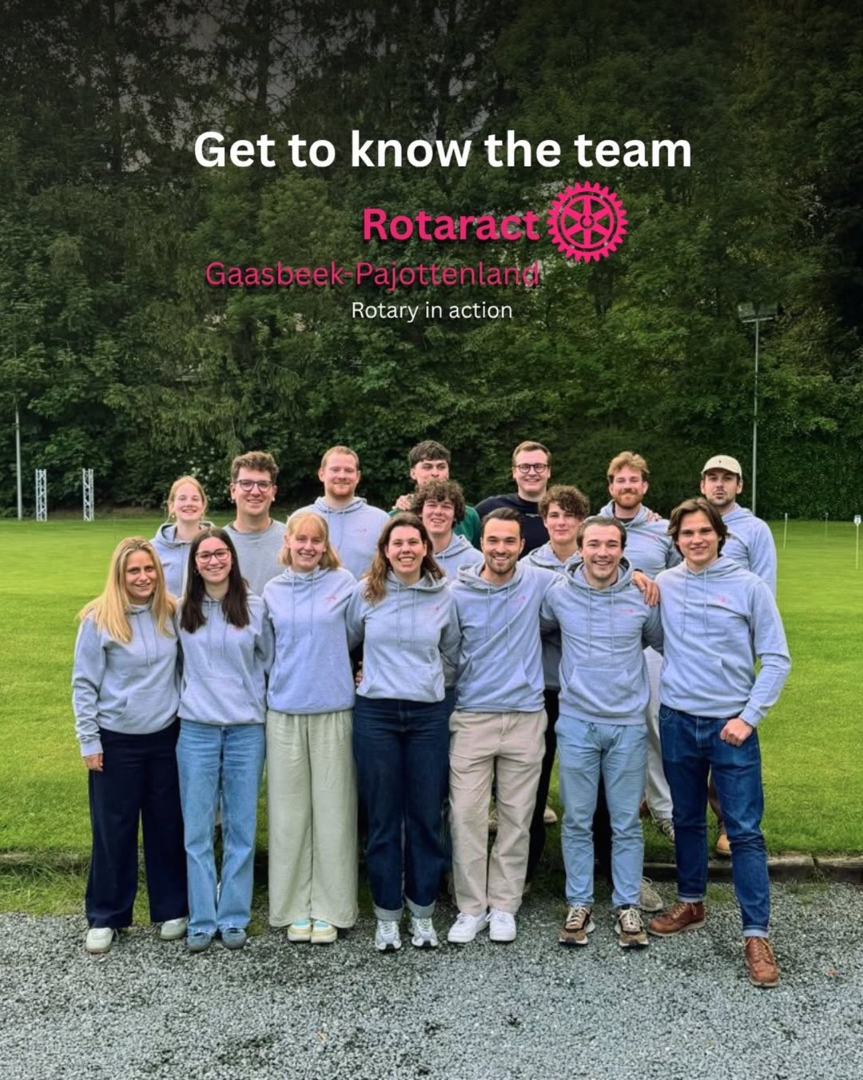 Het team van Rotaract Gaasbeek-Pajottenland samen op de foto