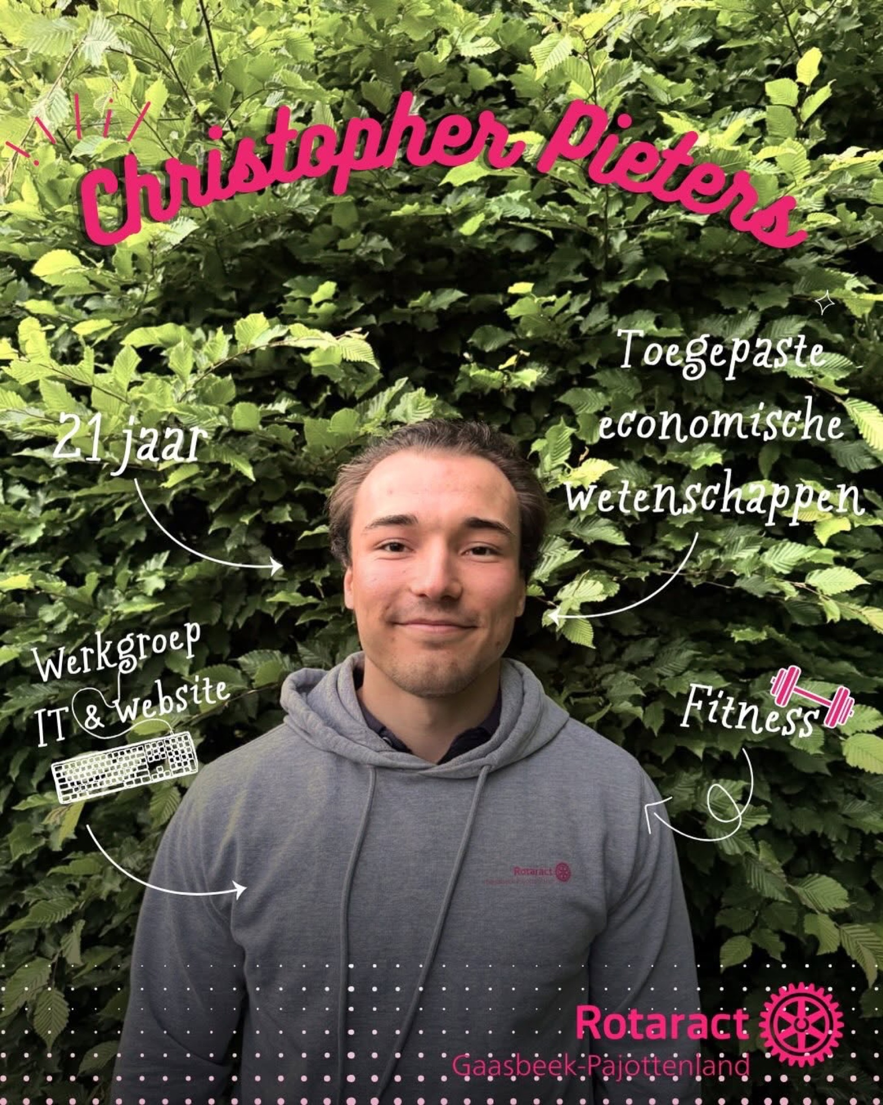 Christopher Pieters, lid van Rotaract Gaasbeek-Pajottenland
