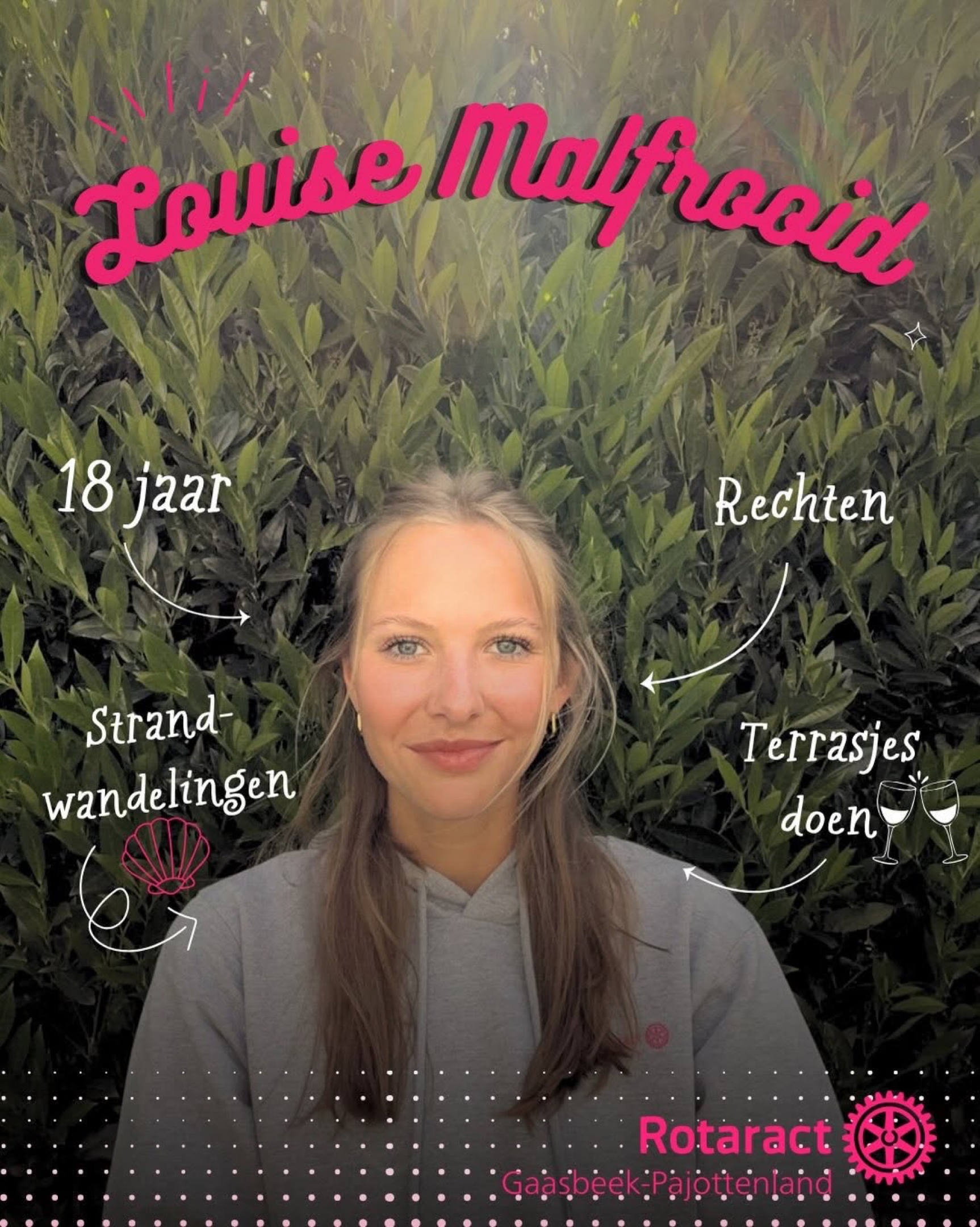 Louise, lid van Rotaract Gaasbeek-Pajottenland