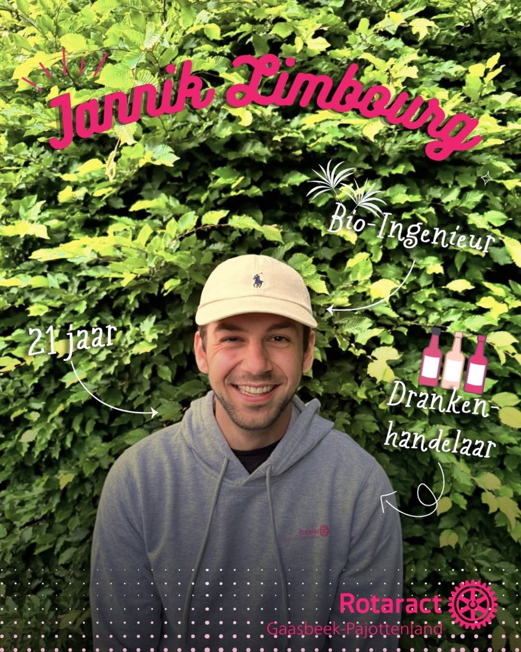 Jannik Limbourg, lid van Rotaract Gaasbeek-Pajottenland
