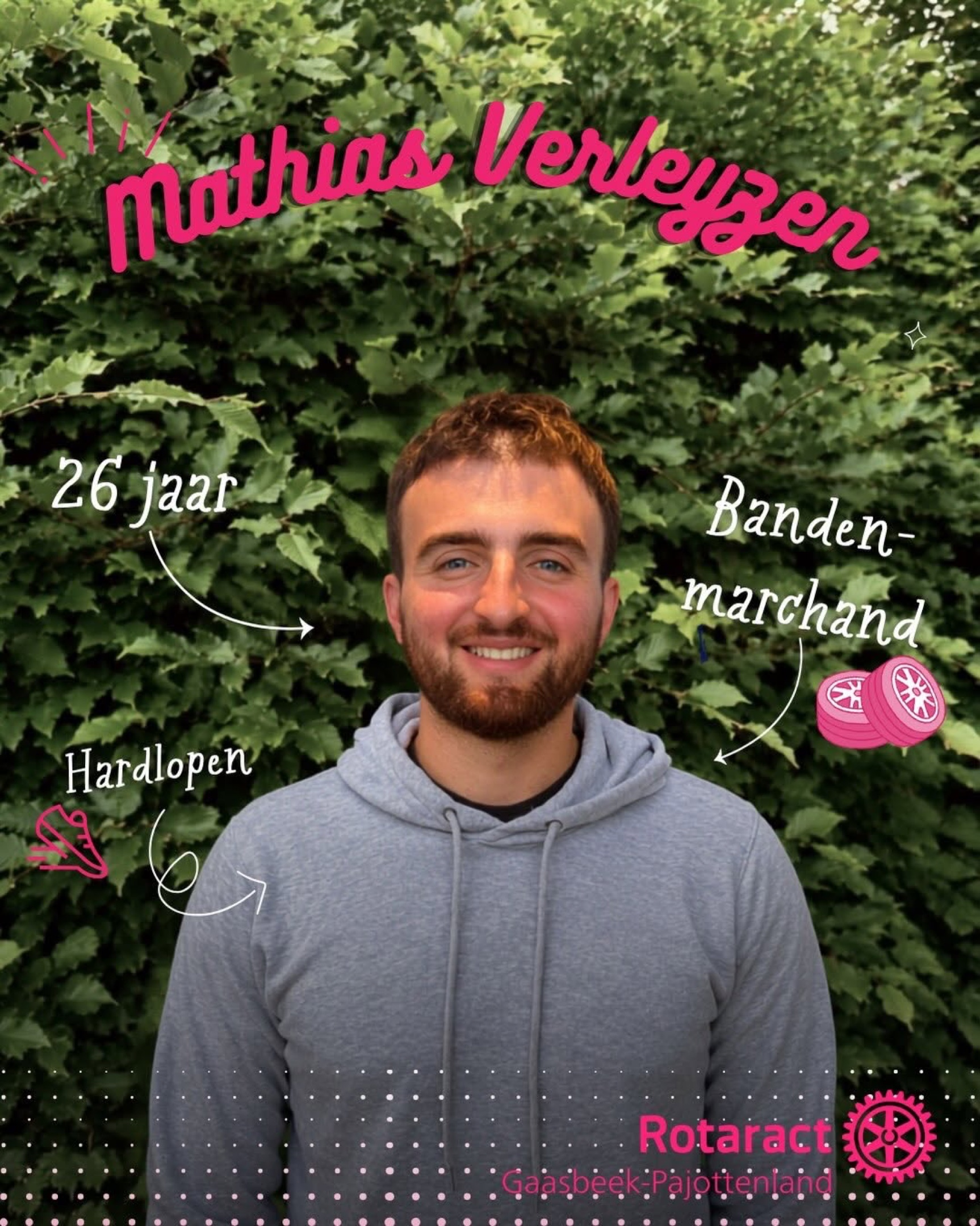 Mathias Vertenzen, lid van Rotaract Gaasbeek-Pajottenland