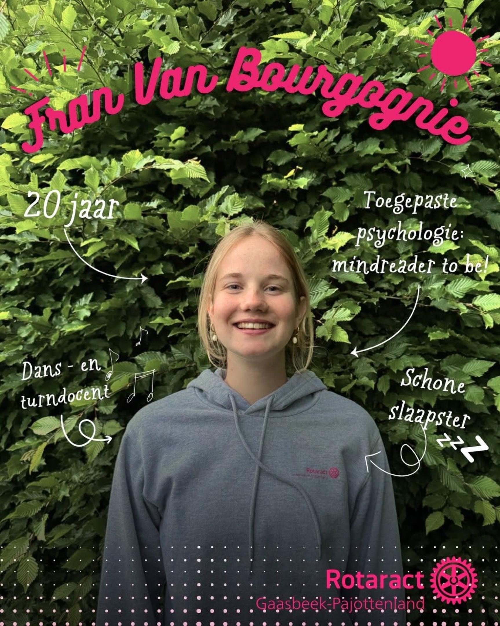 Tharn Van Bourgognie, lid van Rotaract Gaasbeek-Pajottenland