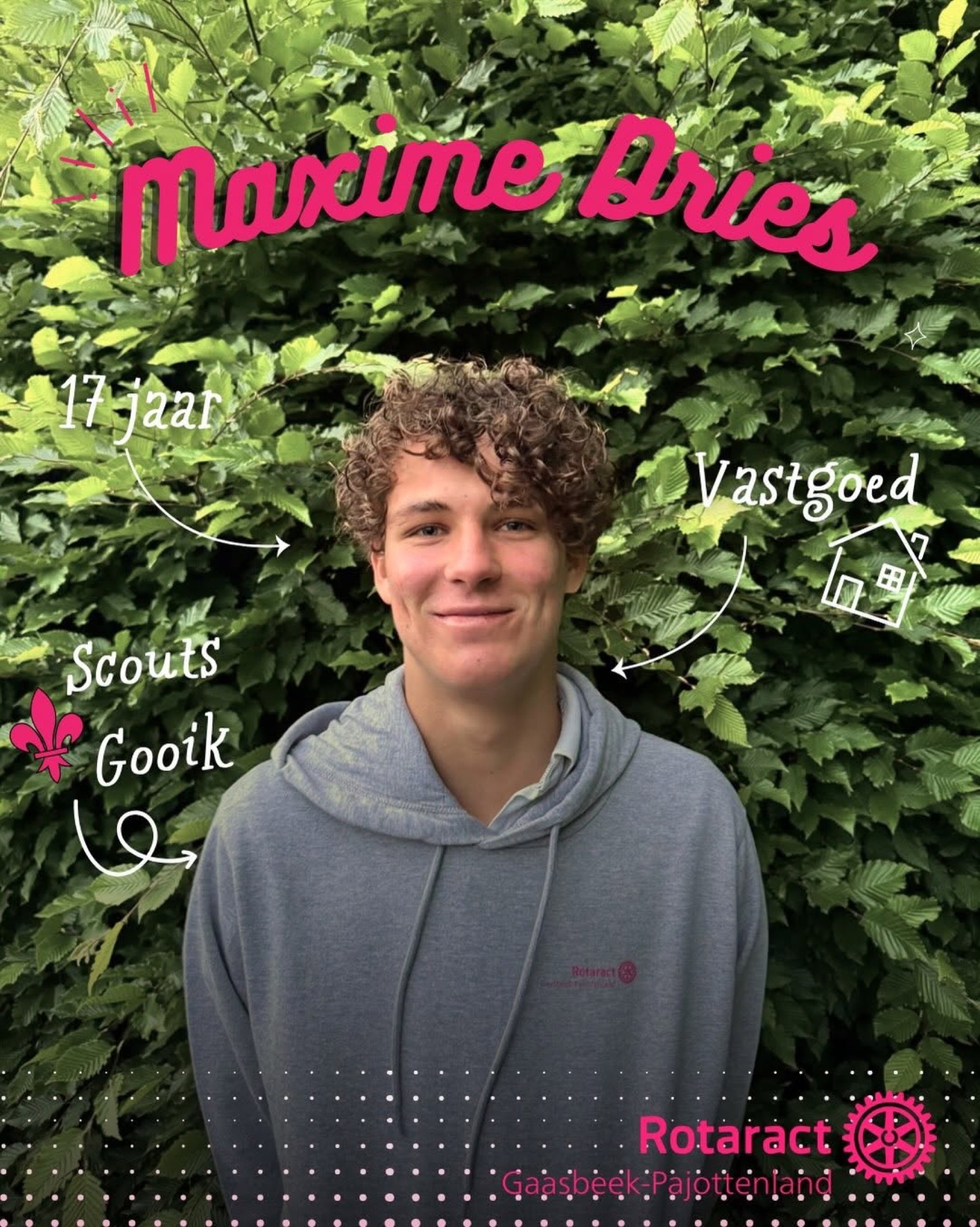 Maxime Bries, lid van Rotaract Gaasbeek-Pajottenland