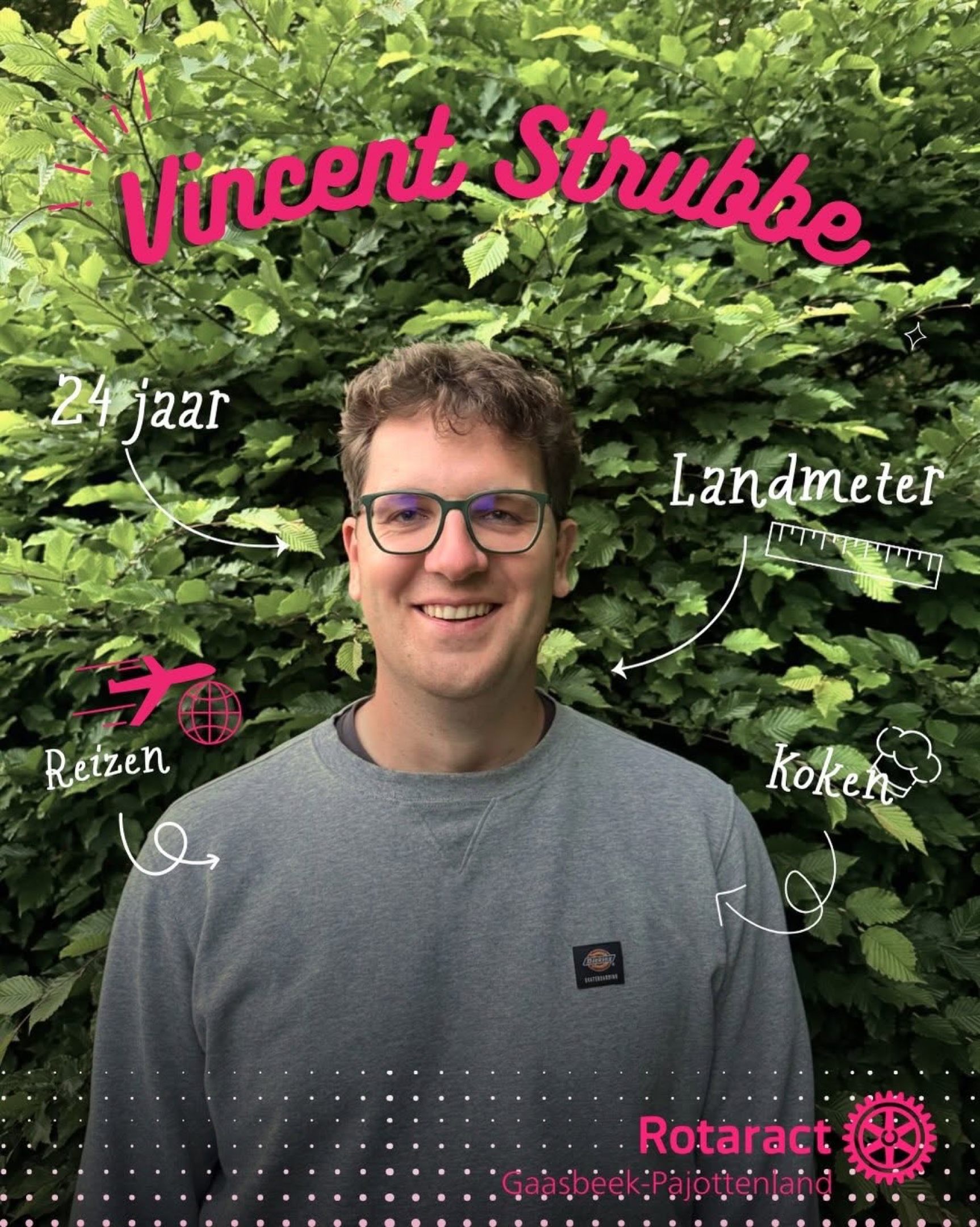 Vincent Strubbe, lid van Rotaract Gaasbeek-Pajottenland
